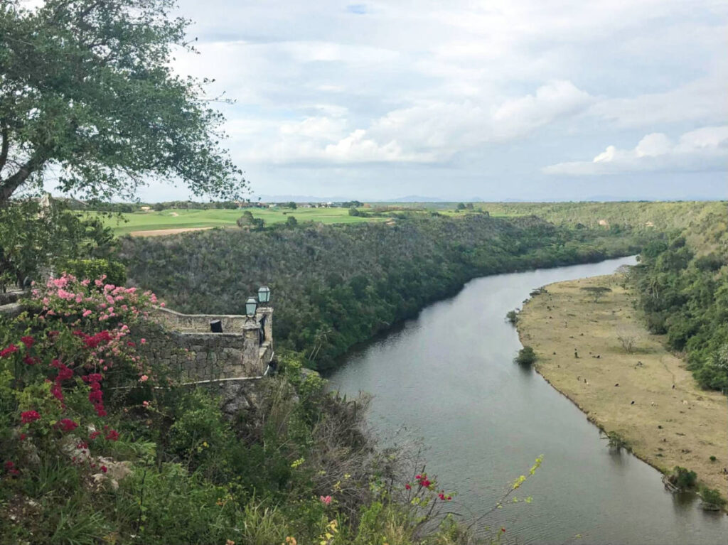 Overlooking view of the Rio Chavon from Altos de Chavon