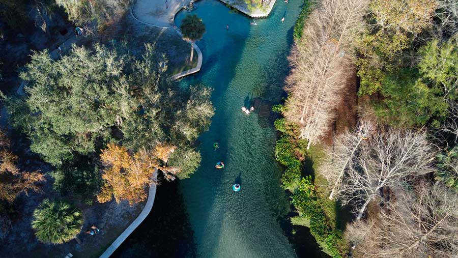 Aerial view of Rock Springs in Florida