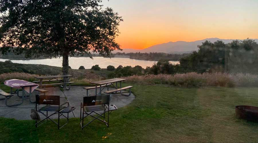 Scenic view of the sunset during a road trip in California