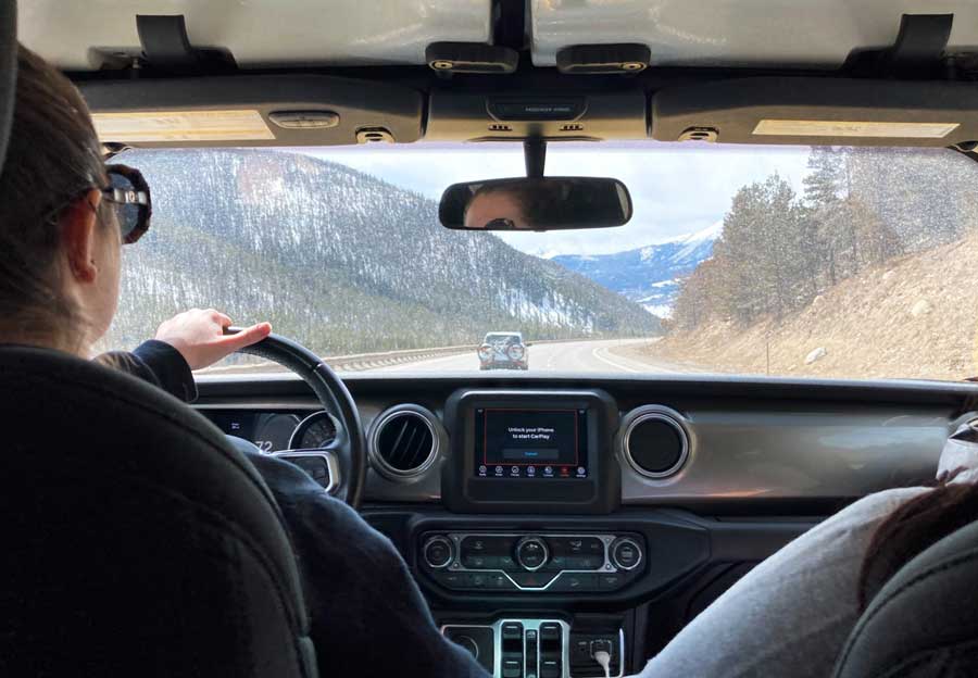 View of the author during their road trip to Steamboat Springs