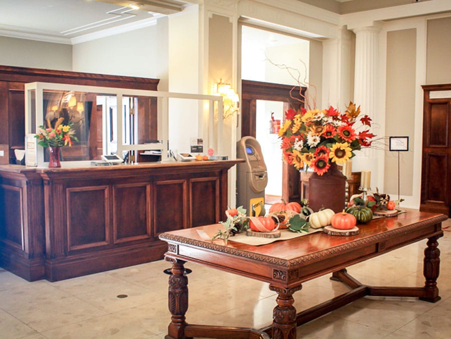 View of reception desk in Rodd Charlottetown