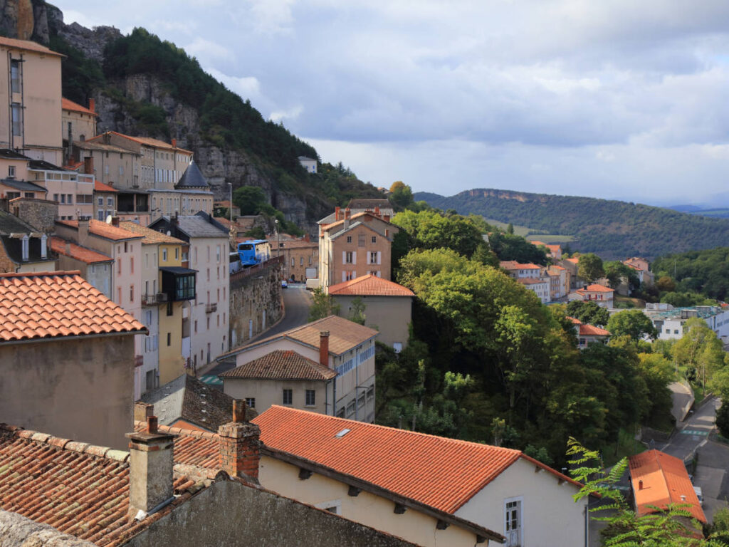 View of houses in Roquefort-sur-Soulzon