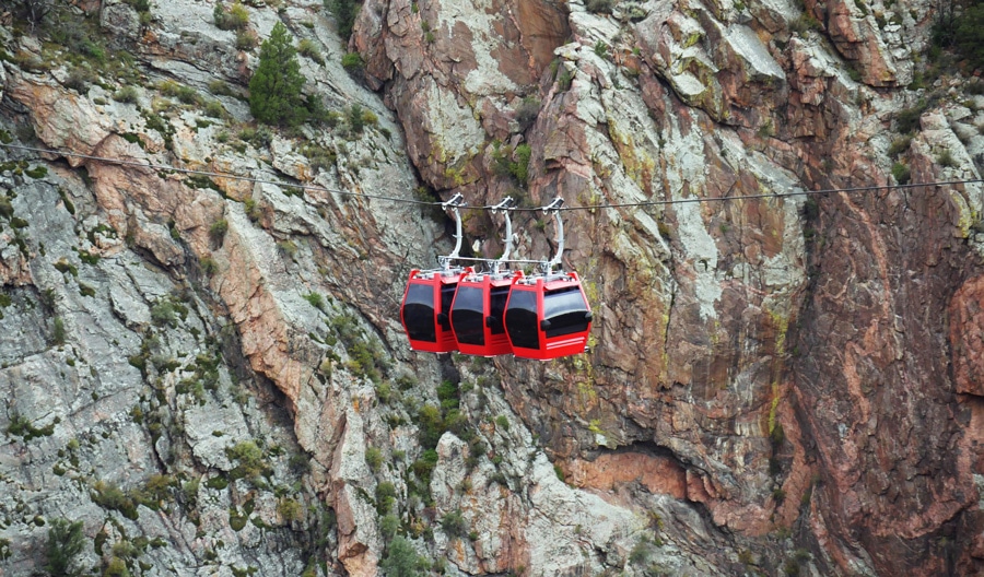 View of the aerial gondola ride