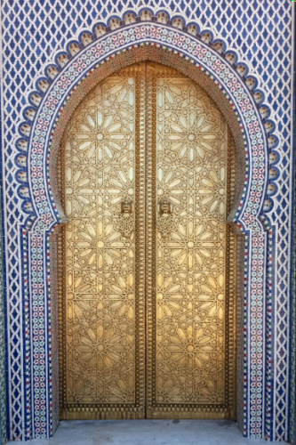 View of close door at the Royal Palace