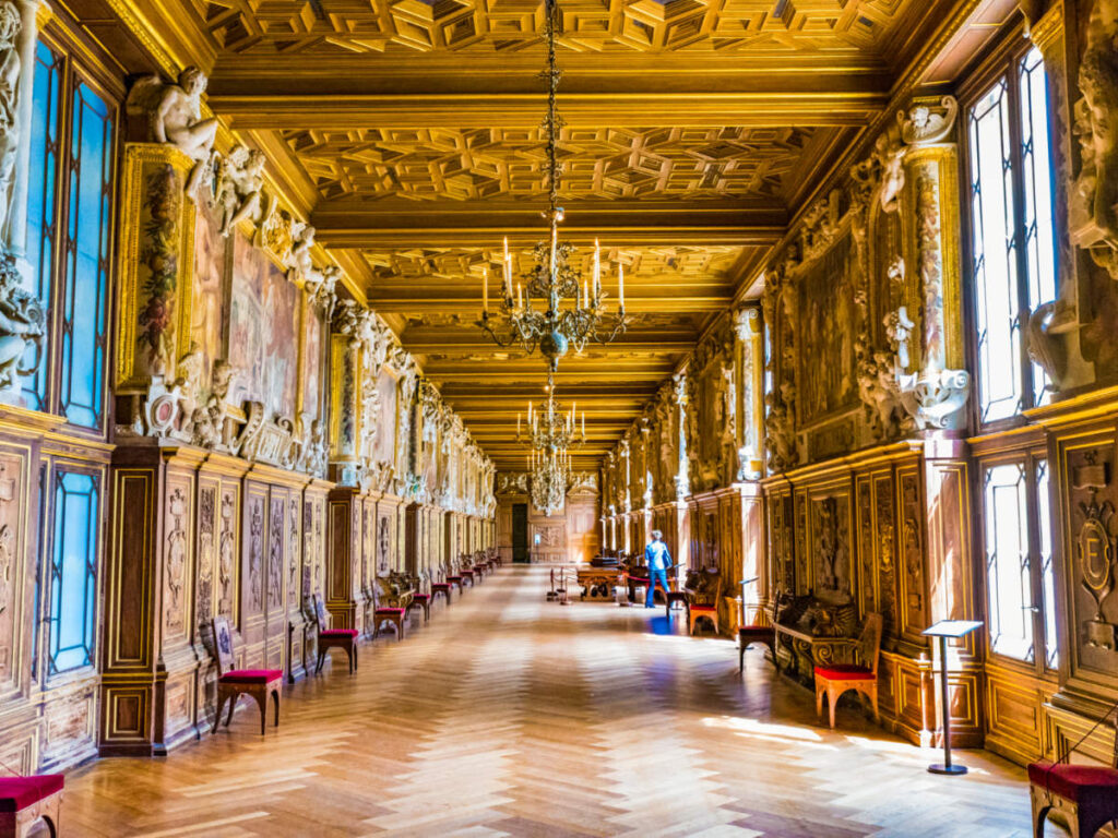 Interior view of the Royal Palace of Fontainebleau