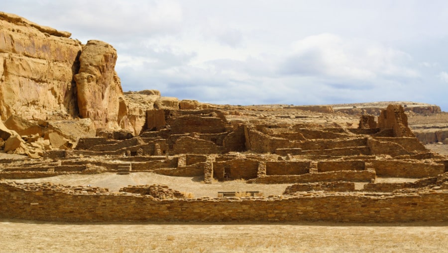 View of the historical site at the Chaco Culture National Historical Park