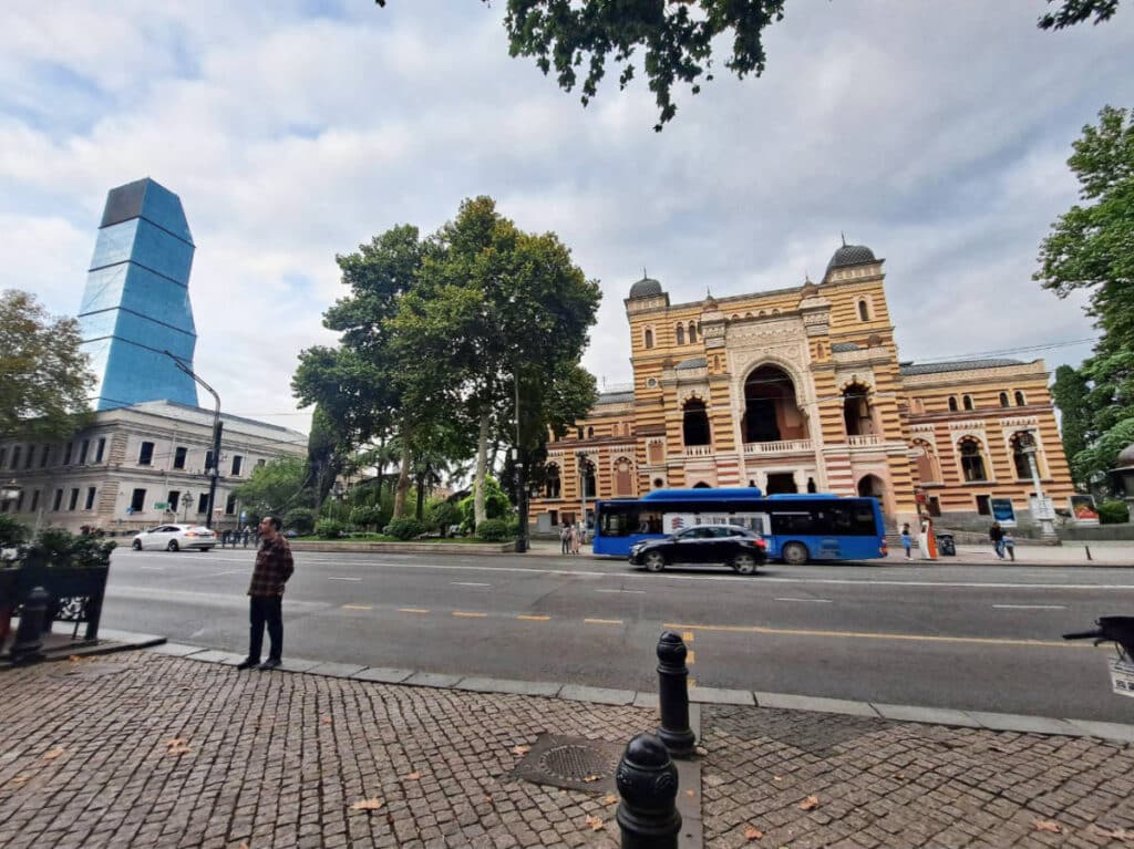 View of The Biltmore Hotel Tbilisi at the Rustaveli Avenue