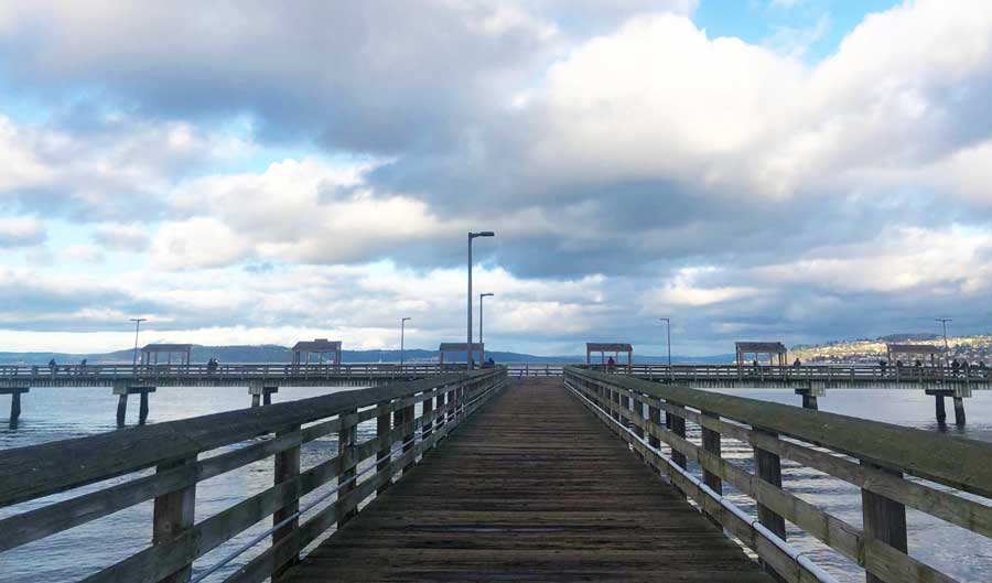 View from the Les Davis Pier in Ruston Way Waterfront