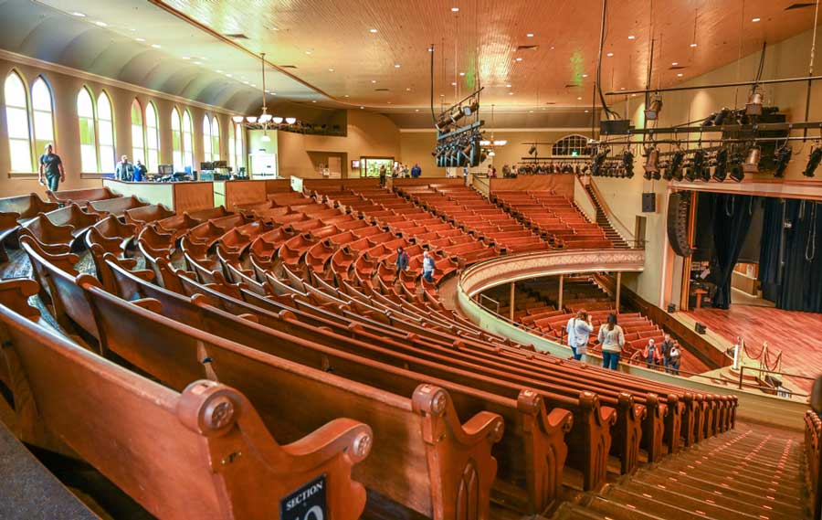 People inside the Ryman Auditorium