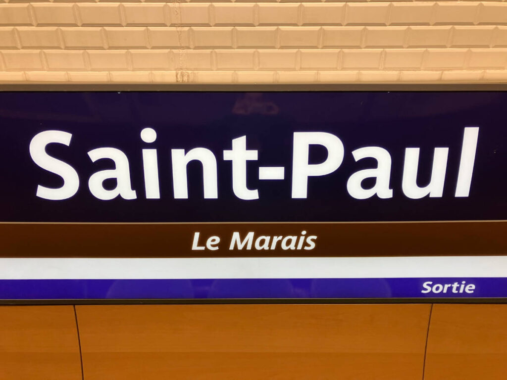 View of the signage of Saint Paul
