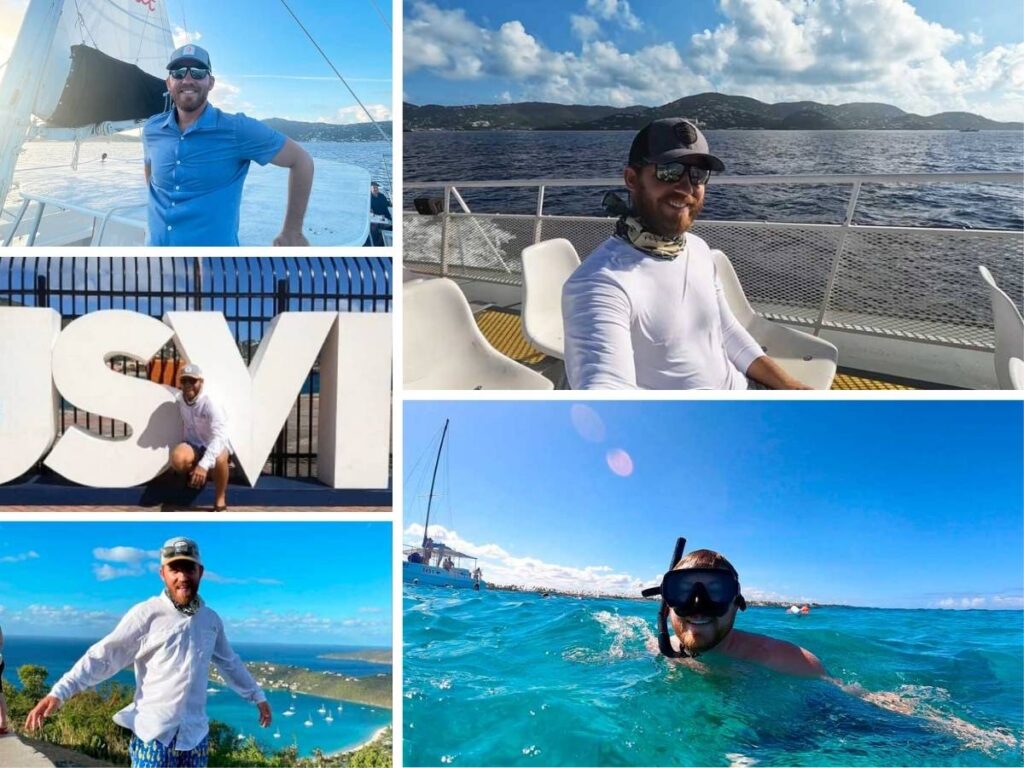 A photo collage of Saint Thomas, USVI writer