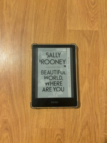 Sally Rooney novel on a kindle