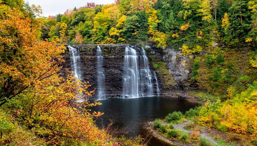 The Salmon River Falls from afar