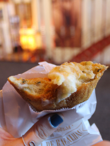 Holding a Salted cod fritter from Casa Portuguesa do Pastel Bacalhau