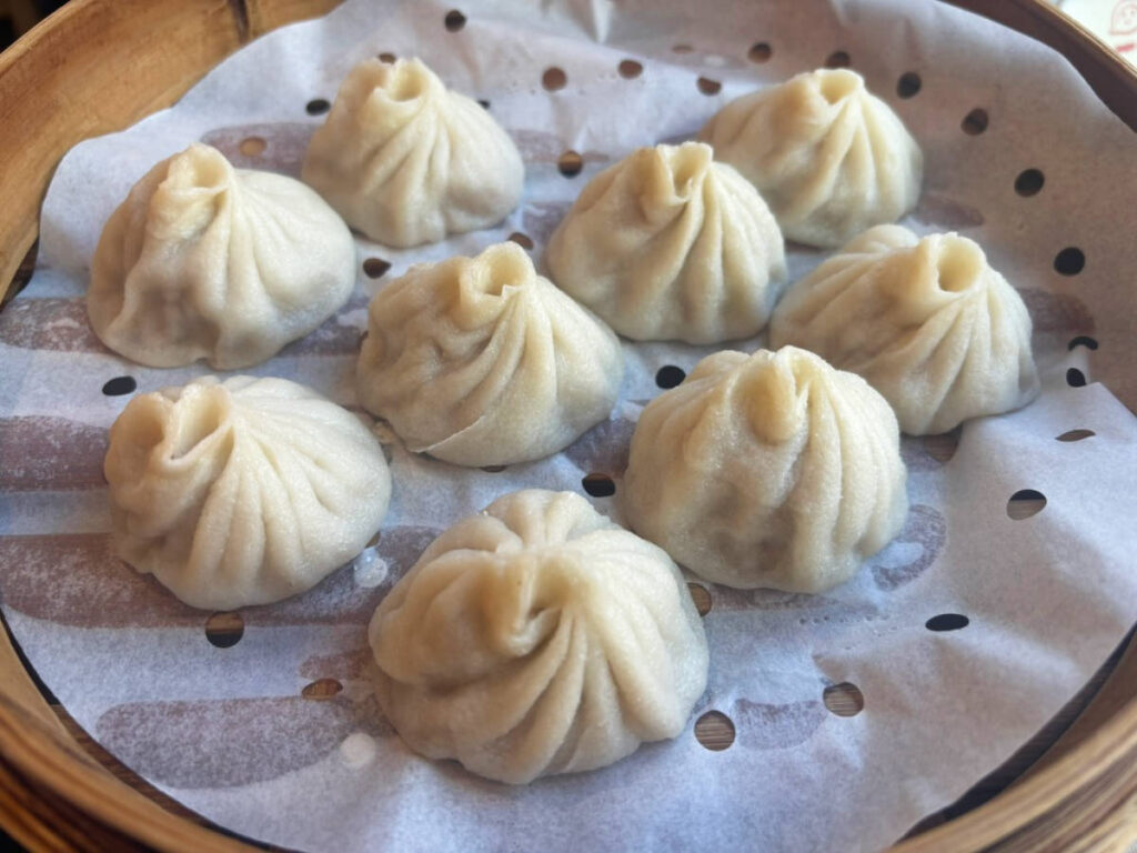 Close up view of dumplings served in Sammi & Soupe