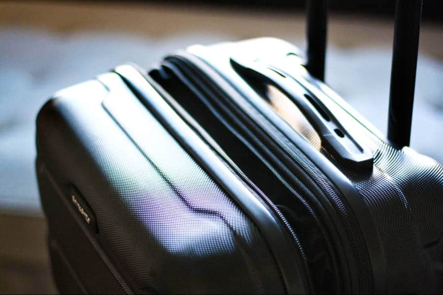 View of the semi-opened Samsonite Omni