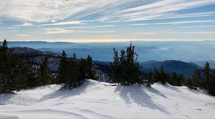 View from the San Bernardino Peak during winter season