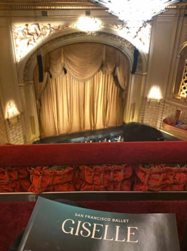 The author's view during Giselle in Opera House