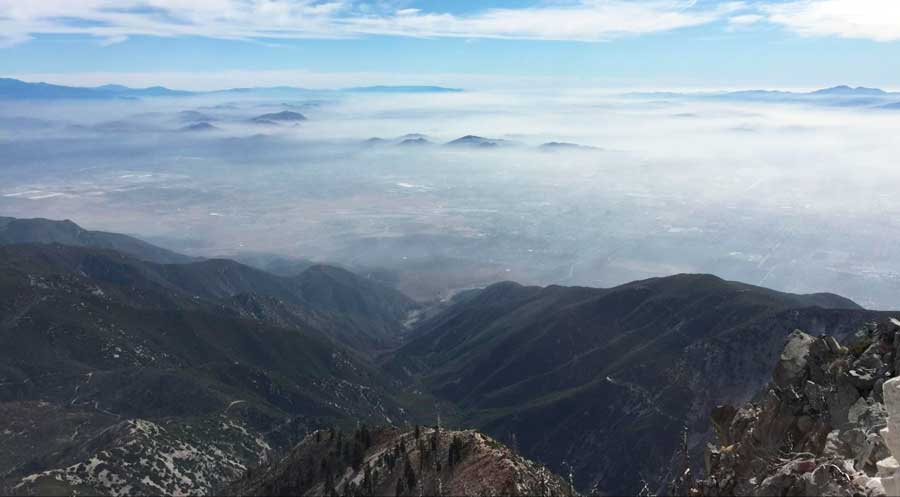 View of the San Gabriel Mountains from the Cucamonga peak