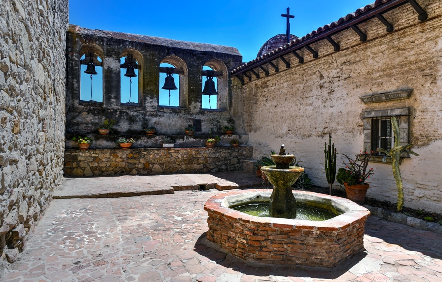 View of the historic San Juan Capistrano