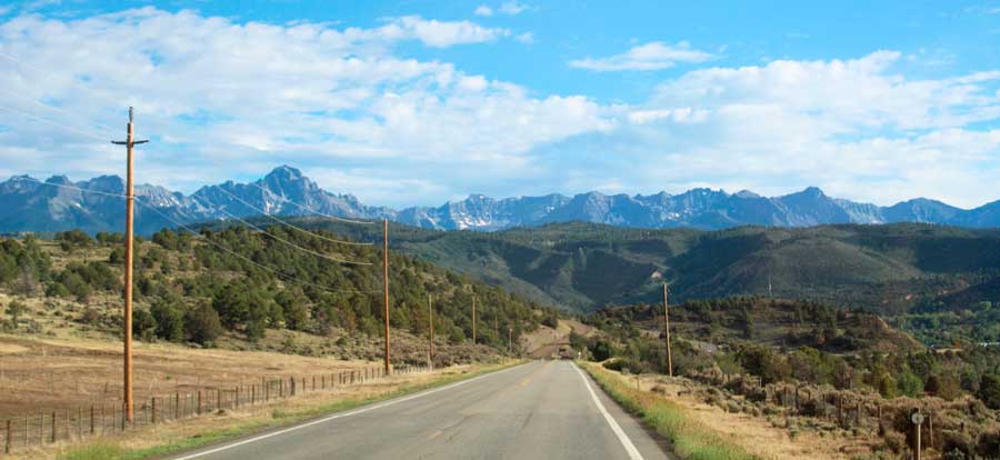 View while driving in San Juan Skyway