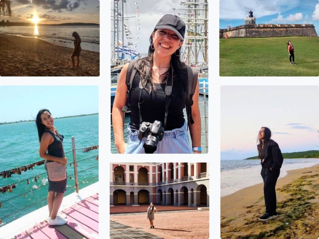 A photo collage of San Juan, Puerto Rico writer
