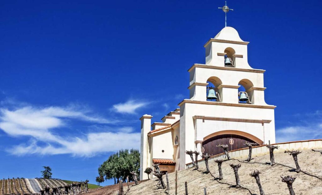 View of the Shandon Chapel in San Luis Obispo in California