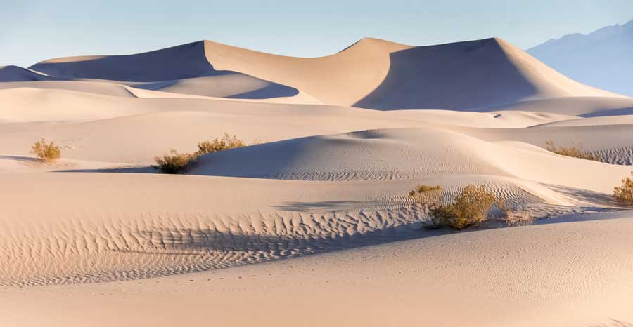 View of sand dunes in Death Valley National Park