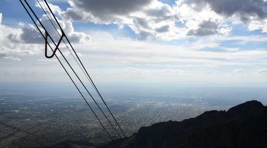 View while riding the Sandia Peak Tramway