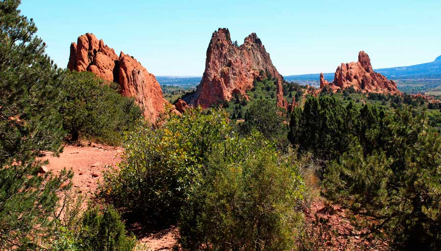 Big sandstones in Garden of the Gods in Colorado Springs