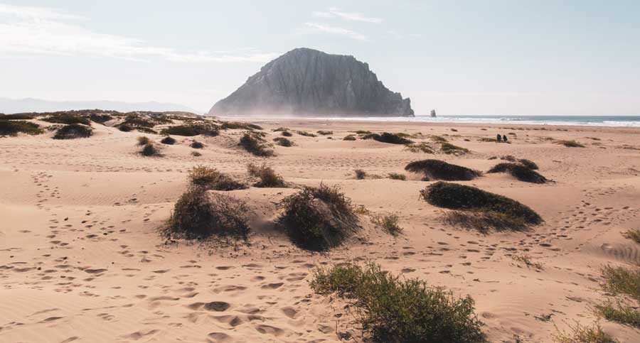 The Morro Rock from the Morro Bay beach