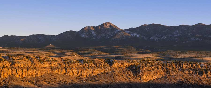 Panoramic view of the Sangre de Cristo Mountains