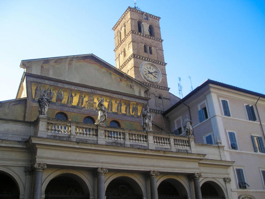 Outside view of Basilica of Santa Maria in Trastevere