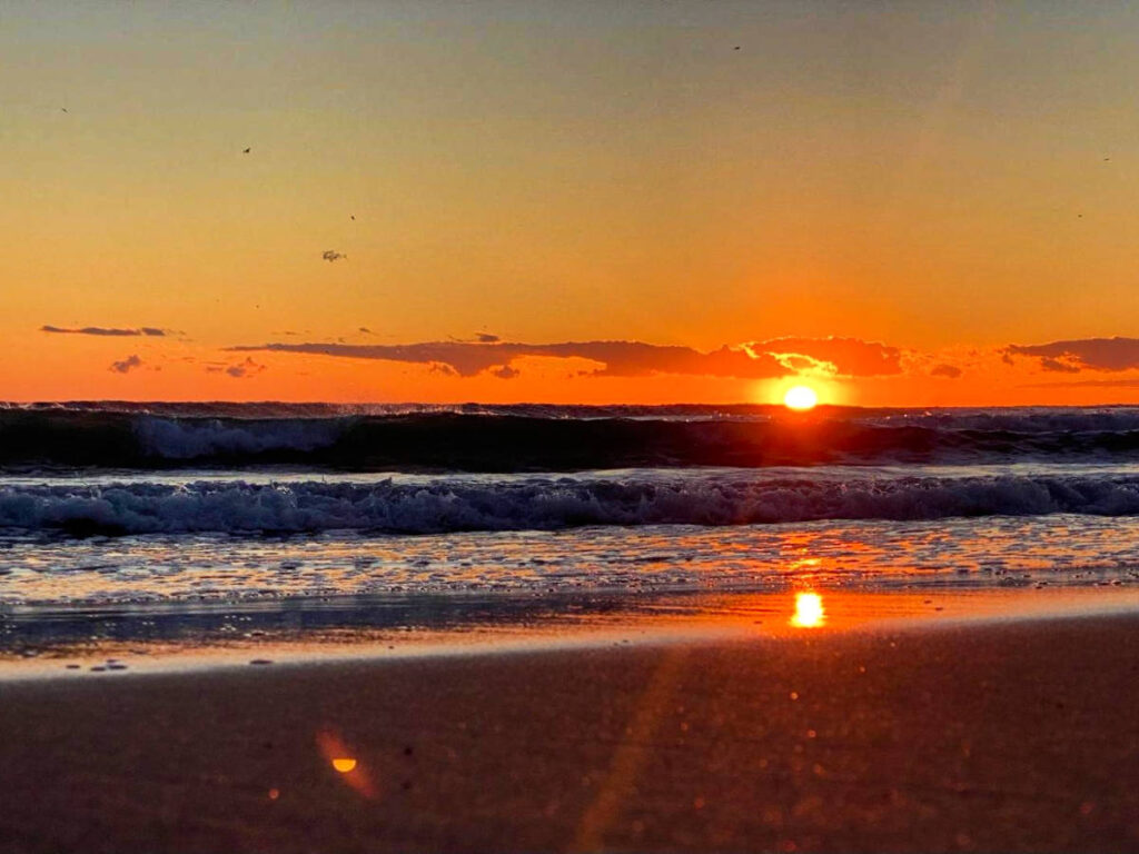 Scenic view of the sunset over Santa Monica