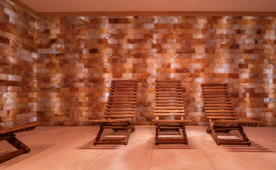 View of chairs inside the Sante Fe Salt Cave