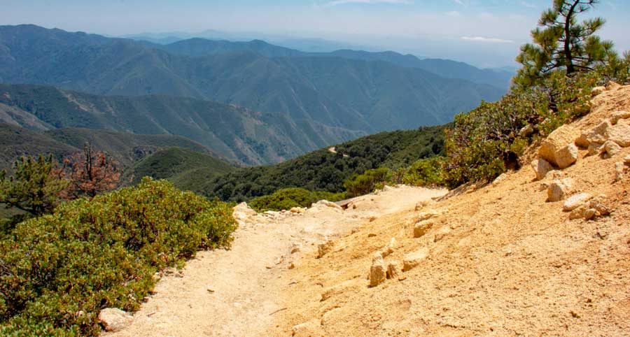 Overlooking view from the Santiago Peak