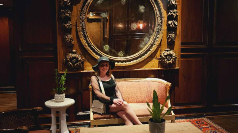 The author Sarah Heath at The Adolphus Hotel