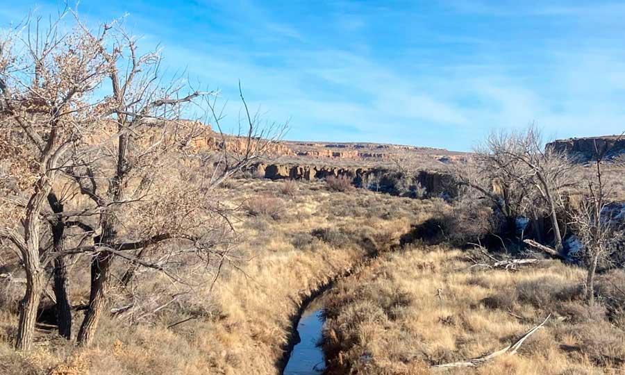 View from the loop road in Chaco Canyon