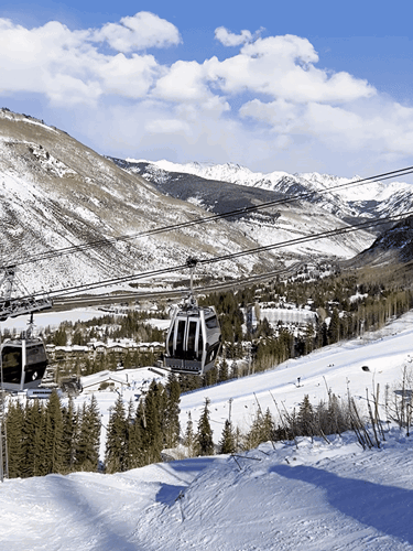View while riding a gondola in Vail