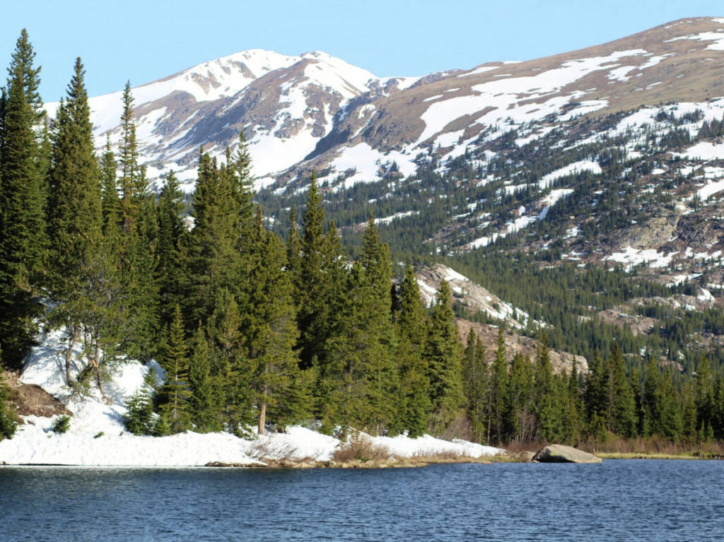 Scenic mountain views behind the Lost Lake
