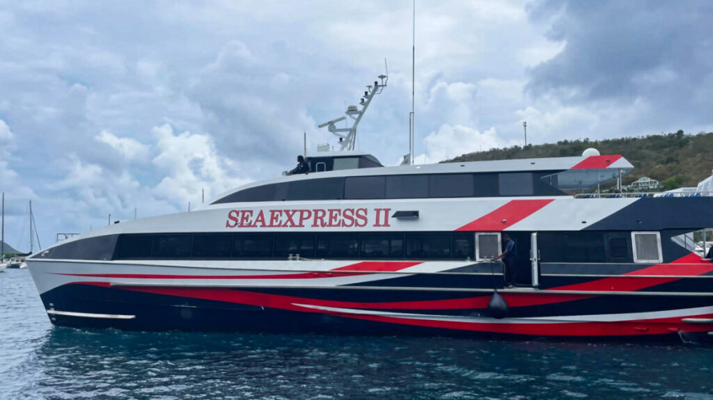 View of the sailing Sea Express II