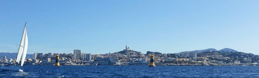 Panoramic view of the sea in Marseille