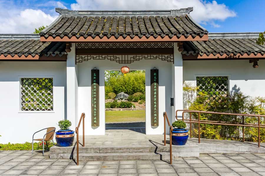View of an entrance to Seattle Chinese Garden