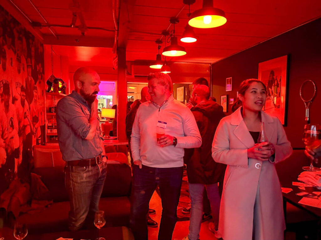 People smiling for a photo during the Travel Lemming's Seattle Community Meetups