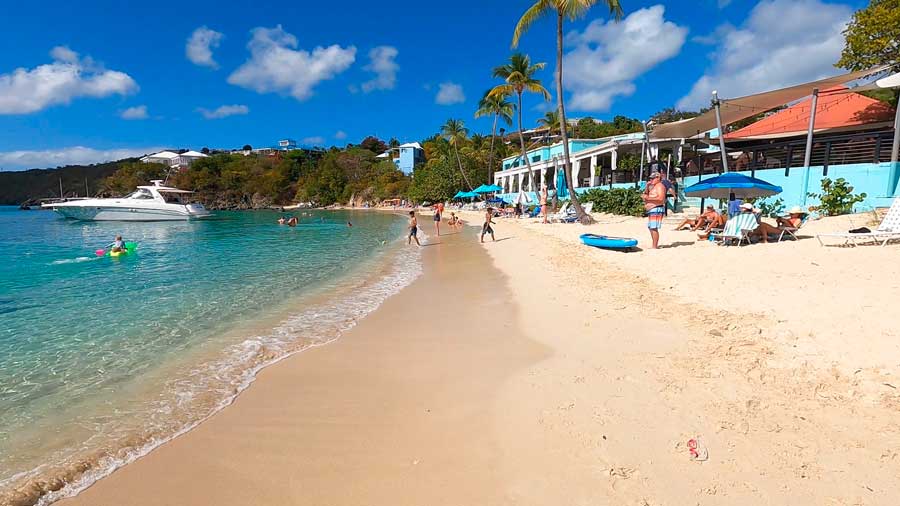 View of people enjoying their day in Secret Harbor Beach Resort