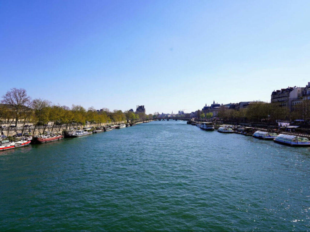 View of the Seine river on a sunny day