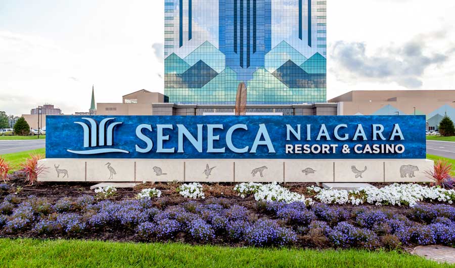 The signage of the Seneca Niagara Resort & Casino