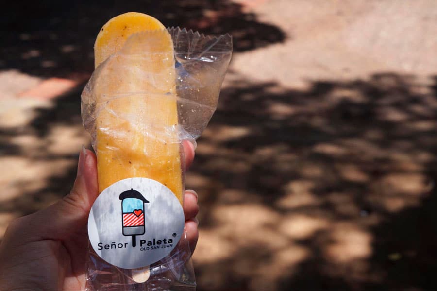 The author holding an ice cream from Señor Paleta