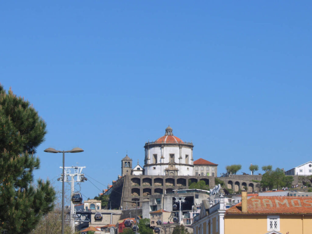 View of Serra do Pilar Monastery from a distance