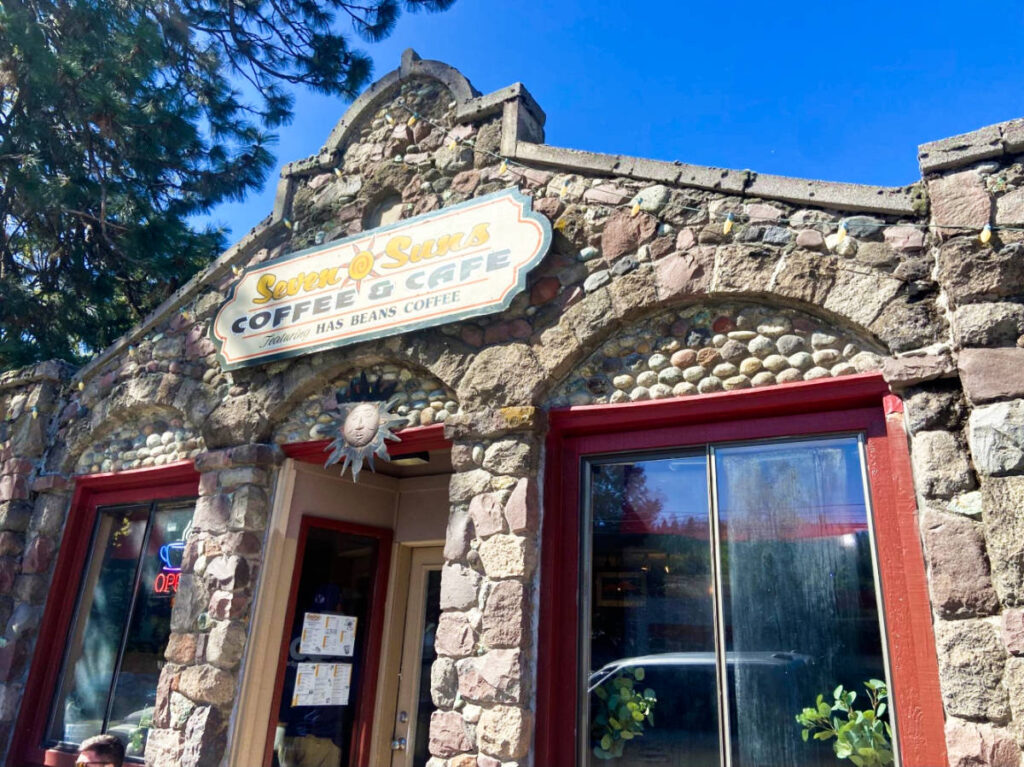 Exterior view of the Seven Suns Coffee & Cafe